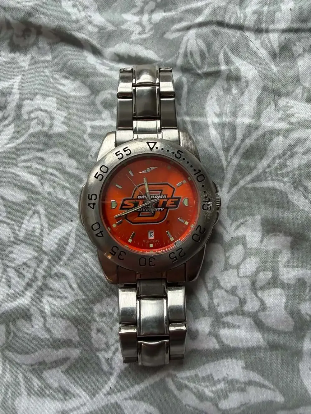 Sun Time Oklahoma State University Cowboys Sport Steel AnoChrome Watch